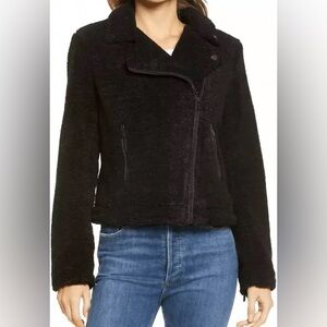 Sanctuary Faux Fur Shearling Moto Jacket